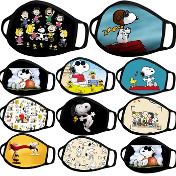 Snoopie de dibujos animados Máscaras de Algodón Cálido Niño Adulto Snoopies Máscara de Proteger al aire libre a prueba de Polvo Mascarilla Mascarilla Niños