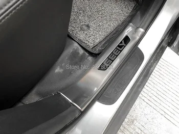 Interior del coche Umbral de la Puerta Recorte de Bienvenida Pedal de Protección Umbral de Tiras Para Geely Atlas Boyue Emgrand NL-3 Protones X70 2016-2019