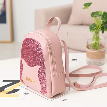 Niña de la Mochila Pequeña 2019 la Marca de Moda Brillante de Lentejuelas Bolso de Ptgirl Multi-Función de la Mini Mochila para Niñas Adolescentes Niños bagpack