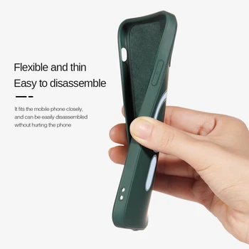 La Silicona líquida Magsafe caja del Teléfono para el iPhone de Apple el 12 de Pro Max 12 Mini Magnéticos Fuertes de TPU a prueba de Golpes Proteger la Espalda Cubierta de la Funda