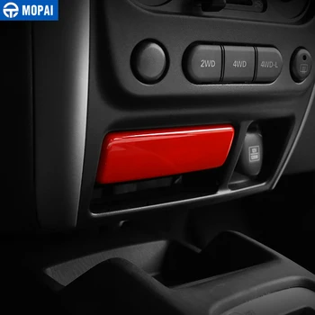 MOPAI Rojo de Cromo ABS Interior del Coche Cenicero de la Decoración de la Cubierta de Pegatinas para Suzuki Jimny 2007-2017 de los Accesorios del Coche Estilo