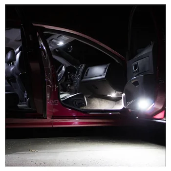 9 Bombillas LED Blanco Coche de la Lectura de la Luz de Techo Interior Kit de Ajuste Para los años 2013 y 2016 2017 2018 Hyundai Santa Fe Tronco de la Placa de la Licencia de la Lámpara