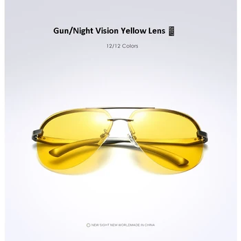 Eyecrafters Piloto de la Marca Gafas de sol para Hombre Anti Deslumbramiento de Conducción Nocturna Gafas Polarizadas para Hombre de las Gafas de sol UV400 Gafas de Visión Nocturna