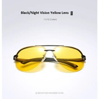 Eyecrafters Piloto de la Marca Gafas de sol para Hombre Anti Deslumbramiento de Conducción Nocturna Gafas Polarizadas para Hombre de las Gafas de sol UV400 Gafas de Visión Nocturna