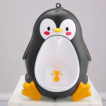 Cute para 8M para 6Y Orinal Bebé Pingüino Niños Inodoro Orinal de Niño de Pie Gancho Pis Formadores de Ollas
