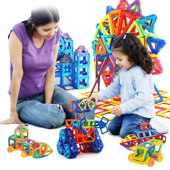 BD 215pcs Magnética de diseño de Bloques de Construcción de Juguetes Magnéticos Azulejos de Bloques de Juguete Para los Niños Educativos de la Construcción de Apilamiento Para el Niño