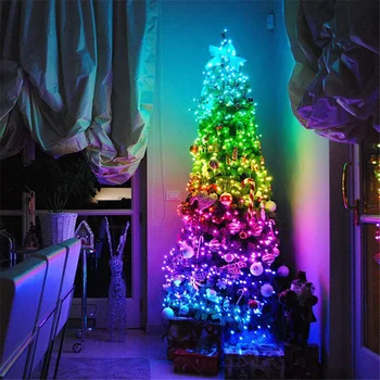 Bluetooth App de Control de la Cadena de Luces de Navidad en casa docoration Impermeable al aire libre de la decoración de Hadas Luces del Árbol de Navidad Decoración
