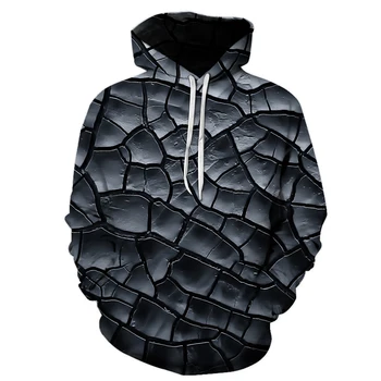 Patrón geométrico de los hombres de la impresión en 3D hoodeds sudadera creativo de la moda casual con capucha otoño y el invierno de la moda con capucha jersey