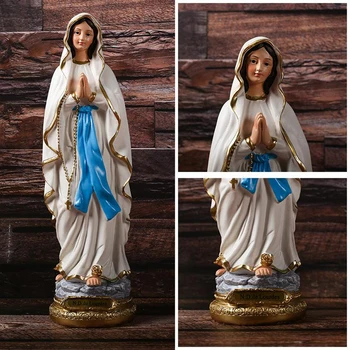 Católica De Resina Virgen Estatua De La Virgen María La Figura Hecha A Mano De Una Estatuilla Religiosa De La Boda Regalo De Navidad Decoración De Escritorio