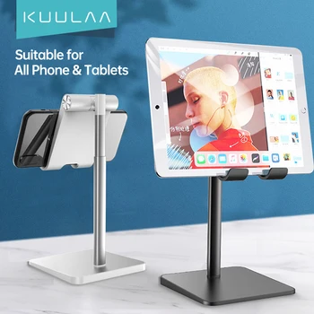 KUULAA de Lujo Telescópica Plegable Teléfono Inteligente, Tablet Stand soporte Ajustable Para iPhone, Samsung, Huawei, Xiaomi Oneplus Escritorio Sup