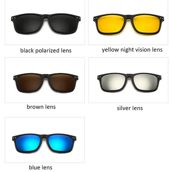Nueva Incluir Marco Polarizada Clip En las Gafas de sol de los Hombres TR90 prescripción Personalizada lentes Magnéticas clips de la noche gafas de la unidad de Imán