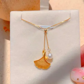 MADALENA SARARA 7-8mm Perlas de agua Dulce Collar de la Joyería de la Perla de Oro 24k de las Mujeres Collar