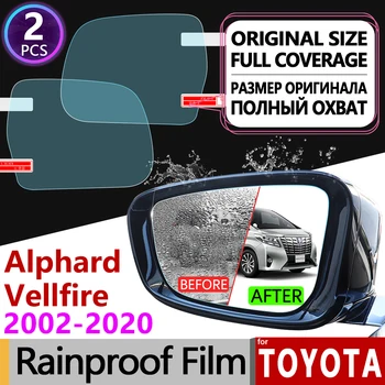 Para Toyota Alphard Vellfire 10 20 30 2002-2018 AH10 AH20 AH30 Anti Niebla Película de la Cubierta del Espejo Retrovisor Impermeable Anti-Niebla Accesorios
