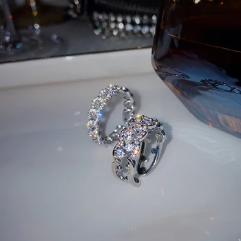 Brillante circón de cristal clásico de la apertura de las mujeres, los anillos de 2020 nueva chica sexy exagerada dedo accesorios de fiesta de la boda anillo de