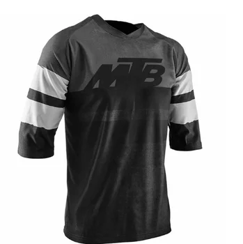 MTB camiseta de manga corta descenso de enduro xc jersey de la motocicleta de motocross tops ropa de moto de la suciedad bicicleta de dh camisetas bmx
