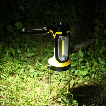 Camping Linterna Multifuncional USB Recargable de 6 Modos de Luz Plegable de Emergencia al aire libre Senderismo Pesca de la Carpa de la Lámpara de la Linterna