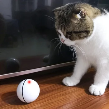 Automática de USB Recargable LED Luz de la Mascota de la Bola de Ejercicio Chaser Juguete para Gatos Perros