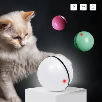 Automática de USB Recargable LED Luz de la Mascota de la Bola de Ejercicio Chaser Juguete para Gatos Perros