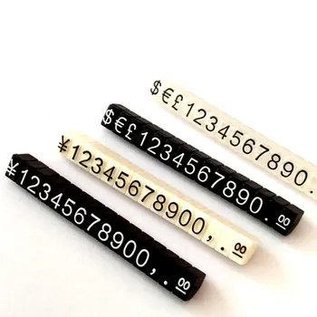 40pcs precio cubos de personalizar la etiqueta con el precio combinado de la joyería de precios de relojes de precios de soporte de la etiqueta de Precio Numeral Cubos de euro el precio de la tienda