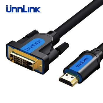 Unnlink compatible con HDMI a DVI, DVI-D 24+1 pin Cable UHD Bi-direccional de DVI a HDMI para la TV de MI Caja de Ordenador de 3m 5m 8m 15 m