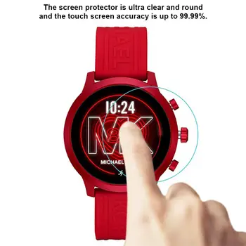 3pcs Reloj Inteligente Protector de Pantalla de Cristal Templado Protector de la Pantalla del Smartwatch HD Película de Protección Transparente Para MK Acceso de IR