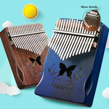 Kalimba 17 Clave Portátil Dedo Pulgar de Piano de Caoba Instrumentos Musicales Calimba Mbira para niños que para Adultos Principiantes Kalimba