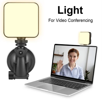 W64 Video de la Conferencia de Iluminación de Rotación de la Bola de la Cabeza Ajustable de la luz de Relleno de Cámara de un Teléfono Móvil Ordenador Vivir de la Fotografía de la Luz