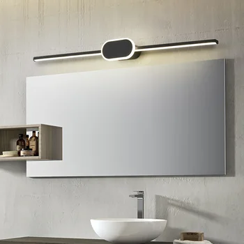 De estilo sencillo y moderno del espejo del led de los faros de baño espejo del baño la luz del gabinete impermeable anti-niebla lámpara de luces de espejo de maquillaje
