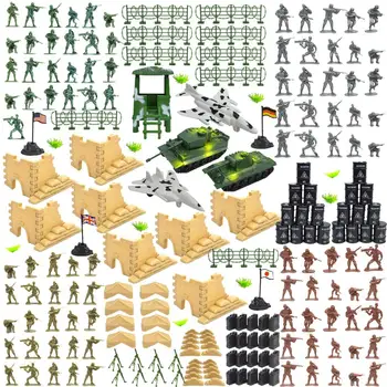 HobbyLane 250pcs/set Militar de Plástico Soldados del Ejército de Juguete Modelo de las Figuras de Acción de la Decoración Juega Modelo de Conjunto de Juguetes para los Niños