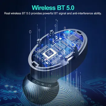 Impermeable IPX7 Inalámbrica Bluetooth Auriculares Bluetooth 5.0 Touch Control Display Digital Auriculares 4000mAh de la Capacidad de Largo tiempo de Juego