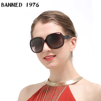PROHIBIDO 1976 Marca de Gafas de sol de Moda de las Mujeres de Lujo de diseño Vintage gafas de Sol 2020 Femenino Remache Tonos Gran Marco de Estilo de Gafas de