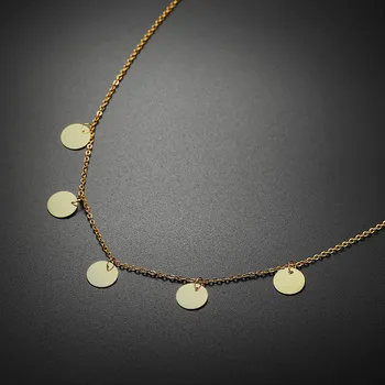 ZORCVENS Nueva Moda de Tono Oro Moneda de Gargantilla Collar de Mujer de Acero Inoxidable kolye colar Accesorios