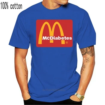 McDiabetes McDonalds Fuente Logotipo de la Parodia de la Calidad de los Gráficos de t-shirt camiseta para hombre unisex