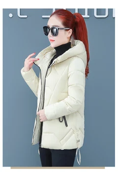 2020 invierno nueva capa de las señoras de pelo corto con capucha delgado coreano pan abrigo de algodón de la capa pequeña capa