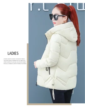 2020 invierno nueva capa de las señoras de pelo corto con capucha delgado coreano pan abrigo de algodón de la capa pequeña capa