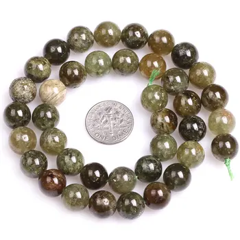 Natural Srone Tsavorita Verde Ronda Accessorries Perlas para la Joyería Hebra de 15 Pulgadas DIY de la Joyería de la Perla Para la Pulsera del Collar de la