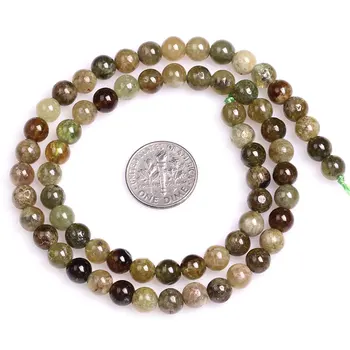 Natural Srone Tsavorita Verde Ronda Accessorries Perlas para la Joyería Hebra de 15 Pulgadas DIY de la Joyería de la Perla Para la Pulsera del Collar de la