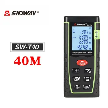 SNDWAY SW-T40 SW-T60 SW-T80 SW-T100 Medidor de Distancia Láser del visor de Rango Trena Telémetro Herramienta Medir