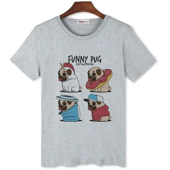 BGtomato Divertido Pug de impresión de camisetas para los hombres nuevo estilo hermoso perro de impresión de la camiseta de la venta caliente de la marca nueva causal tops para hombre camisetas hip hop
