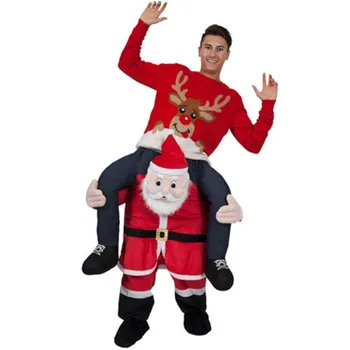 Adulto Traje de Navidad Santa Claus de Peluche Llevar de Vuelta de Paseo en Llevar a la Mascota de la Santa Fiesta de Navidad de Traje de Cosplay