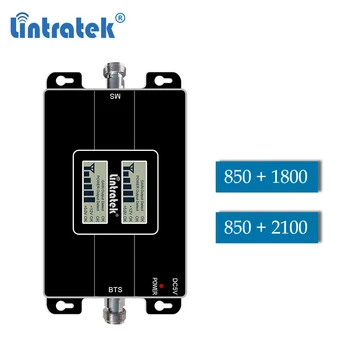 Lintratek CDMA 850 1800 DC 2g GSM 3g WCDMA 850mhz 2100 de Banda Dual Repetidor de Señal de teléfono Celular gsm UMTS Refuerzo 4g Amplificador LCD dd