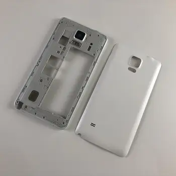 Para Samsung Galaxy Note 4 N910 N9100 Carcasa de Metal Medio de la Placa del Marco Embellecedor+Tapa Trasera de Batería(Doble versión de la tarjeta)