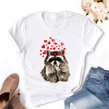 Koala Goma de Mascar de Impresión de las Mujeres Camiseta de Verano Casual Divertido Gráfico T Shirt Regalos para Dama Yong Chica Linda Mujer Tops Camisetas