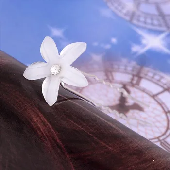 PINKSEE Dulce Elegante 20pcs Cristal de diamante de imitación de Flores Pasador de Pelo Clips para las Mujeres de la Boda Nupciales del Pelo de la Joyería del Encanto de Sombreros