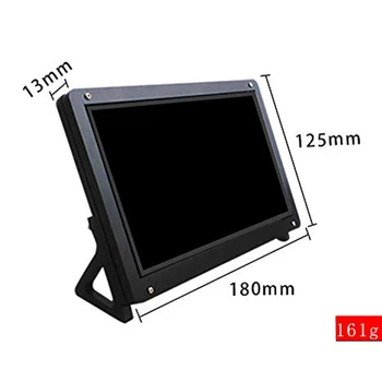 7 Pulgadas de Monitor de Pantalla LCD Caso de Soporte para Raspberry Pi 3 Vivienda de Acrílico del Soporte de LCD Negro