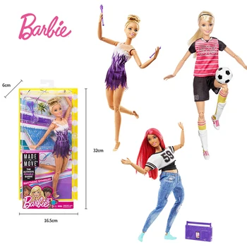 Original de la Muñeca Barbie de La Última Posable Bailarina de Gimnasia FTG80 Yoga Deporte Barbie Muñeca de Juguete DHL81 Niña Juguetes de Regalo de Todas las Articulaciones se Mueven