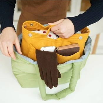Clasificación multifuncional bolsa de bolsa de forro portátil sentía bolsa de lavado de almacenamiento de bolsa de forro de la bolsa de bolsa de mujer