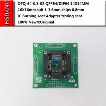 Opentop OTQ-64-0.8-02 QFP64/DIP64 ENPLAS 14*14 MM 16*16m m traje de 1-1.6 mm fichas de 0,8 mm de IC de la Quema de asiento Adaptador de Enchufe de prueba en banco de pruebas
