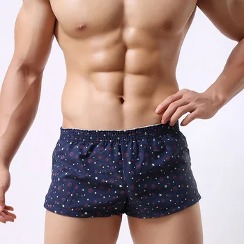 JODIMITTY 2020 Hombres de la Ropa interior boxers Sueltos Transpirable ropa de dormir de los Troncos de los Pantalones de los Hombres de la Ropa interior de impresión Sexy de Punto pantalones Cortos de los Hombres