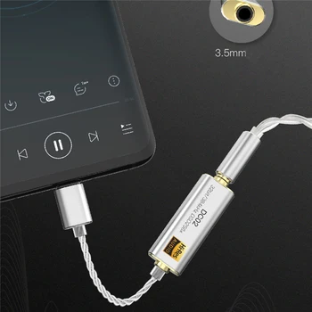 Amplificador de auriculares Adaptador USB DAC para iBasso DC01 DC02 2.5 mm/3.5 mm auriculares de alta fidelidad Contrata Adaptador para teléfonos inteligentes Android, PC, Tablets
